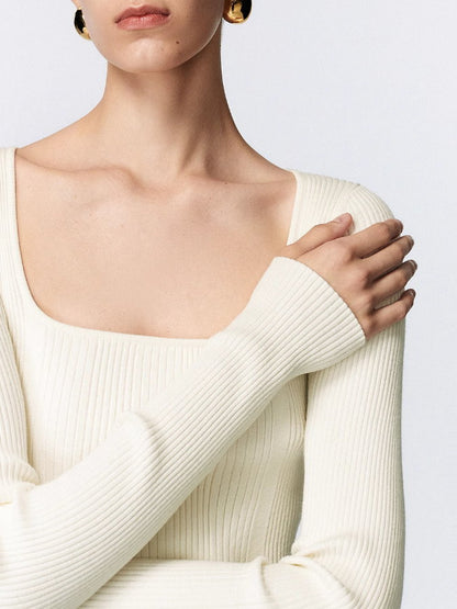 Square neck rib knit_BDHL5014