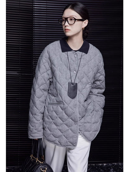 No collar quilted down jacket_BDHL5090