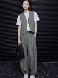 Deep tuck wide leg pants_BDHL4826