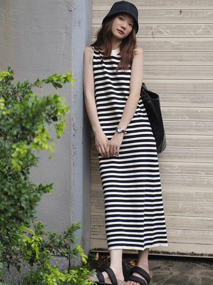 Sleeveless Striped Dress_BDHL4823