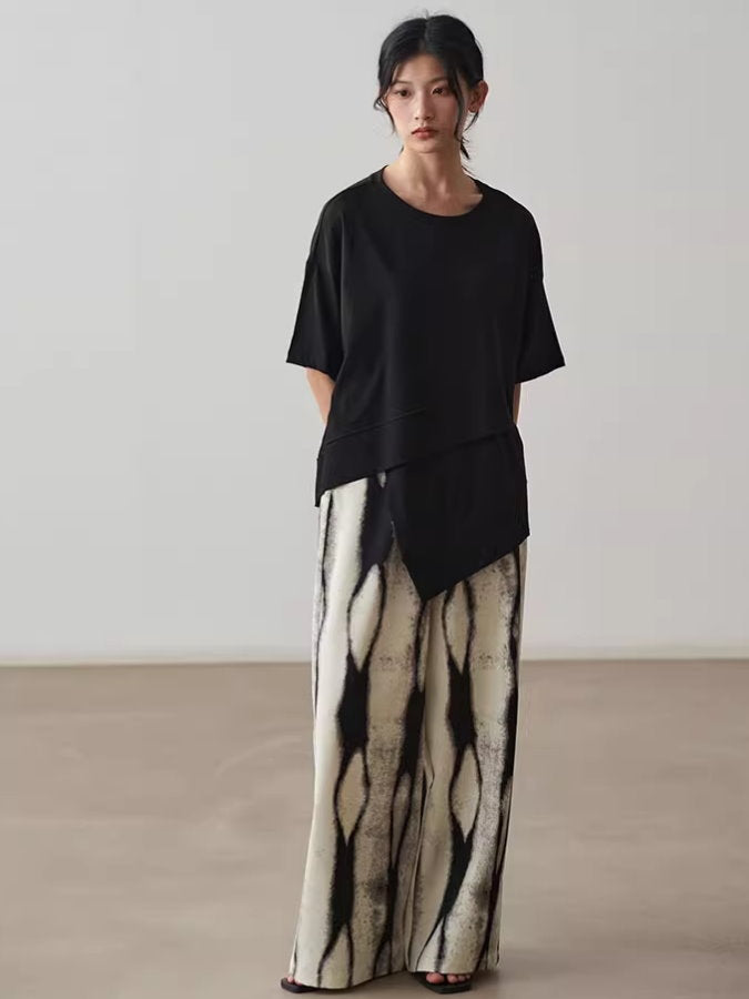 Ink Print Wide Leg Pants_BDHL4735