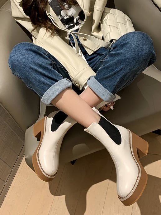 Waterproof platform short boots_BDHL5554