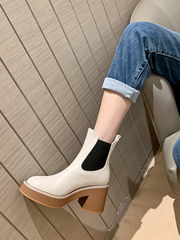 Waterproof platform short boots_BDHL5554