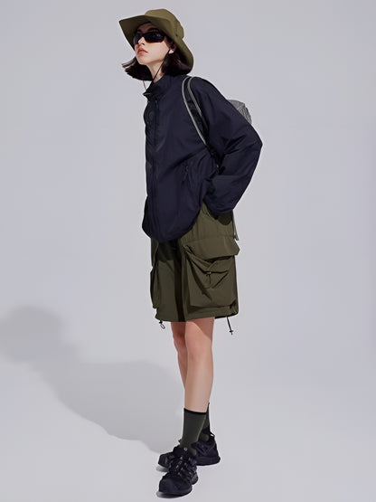 Multi-Pocket Waistband Cargo Shorts_BDHL6312