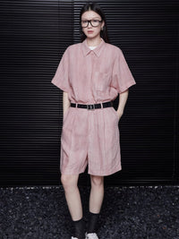 Casual linen short sleeve shirt_BDHL4854