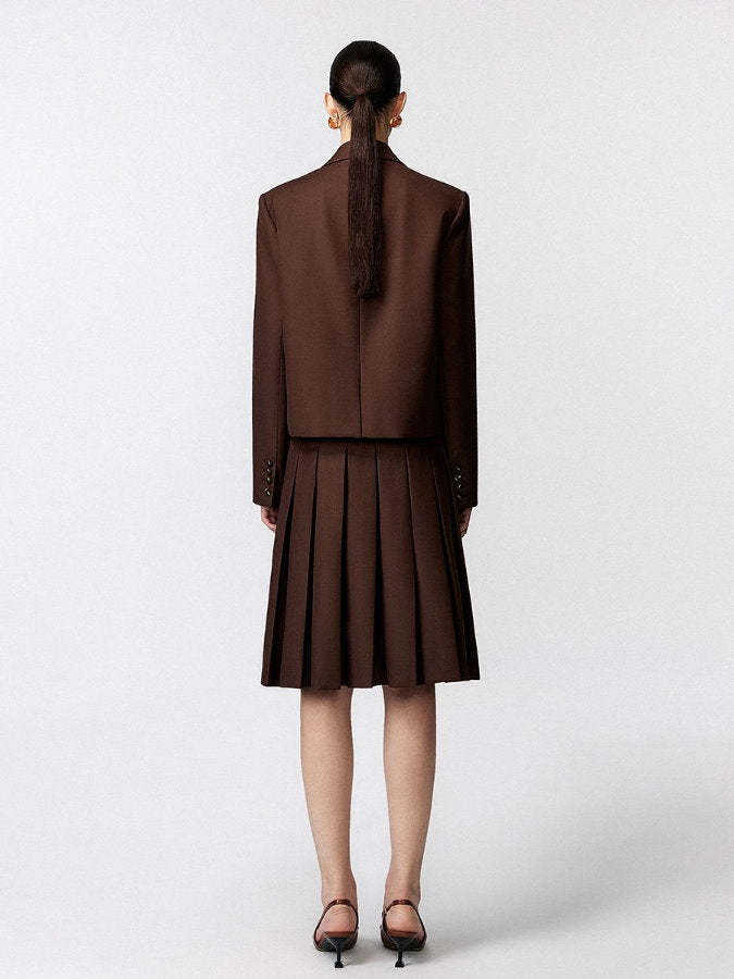 Tailored jacket and pleated skirt_BDHL5073