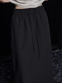 Back slit maxi-length skirt_BDHL4853