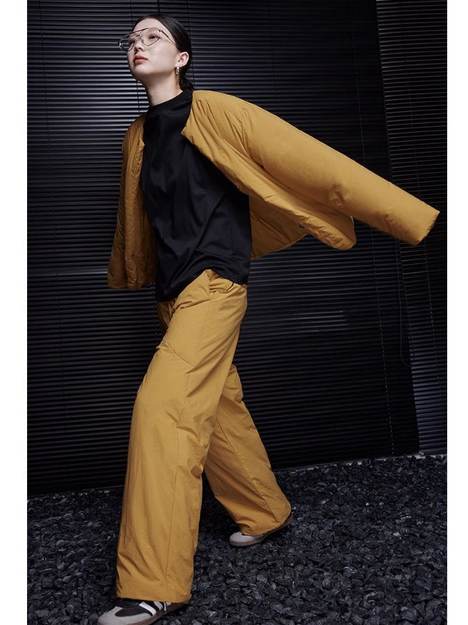 Wide leg down pants_BDHL5091