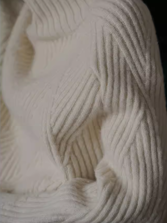 Turtleneck Loose-Fitting Tops_BDHL8037