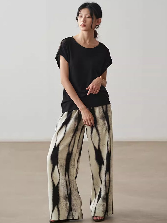 Ink Print Wide Leg Pants_BDHL4735