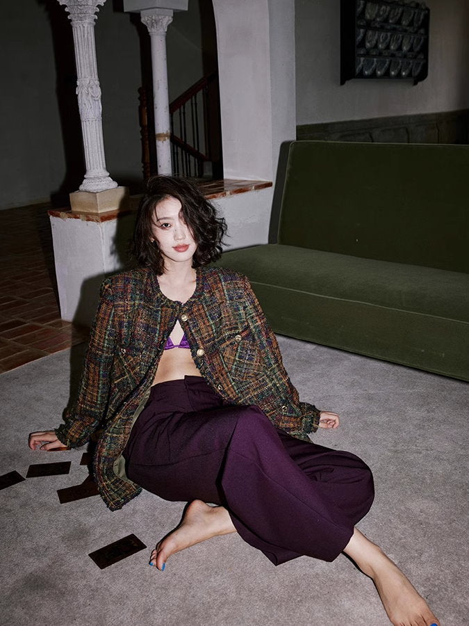 Check tweed jacket or shorts_BDHL4930
