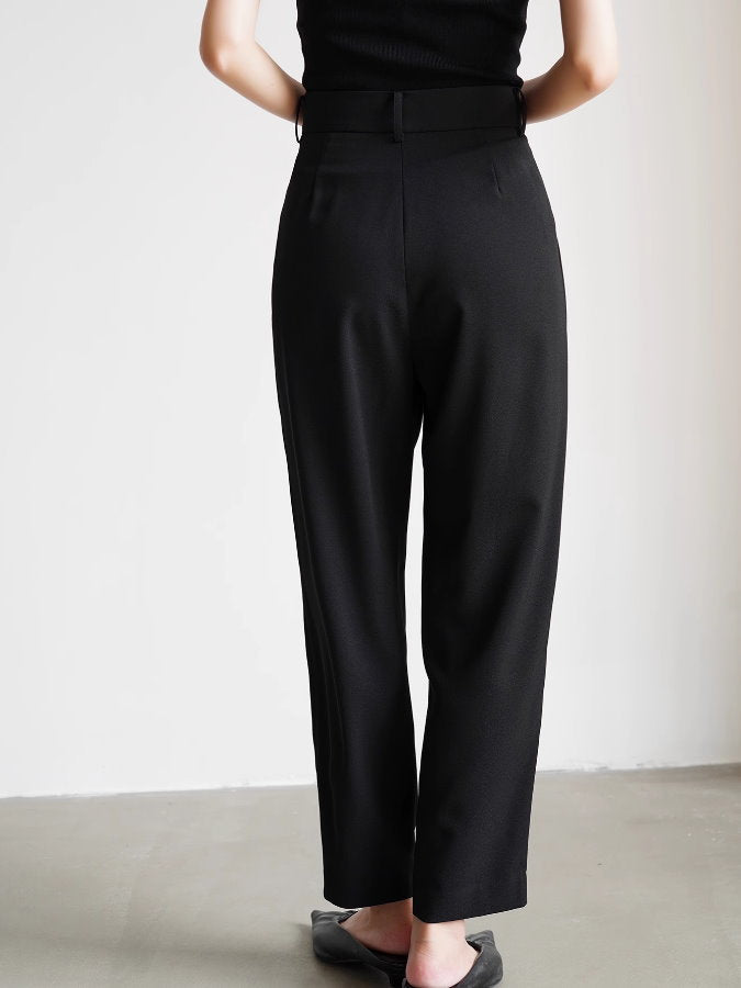 Slacks Tucked ankle pants_BDHL4790