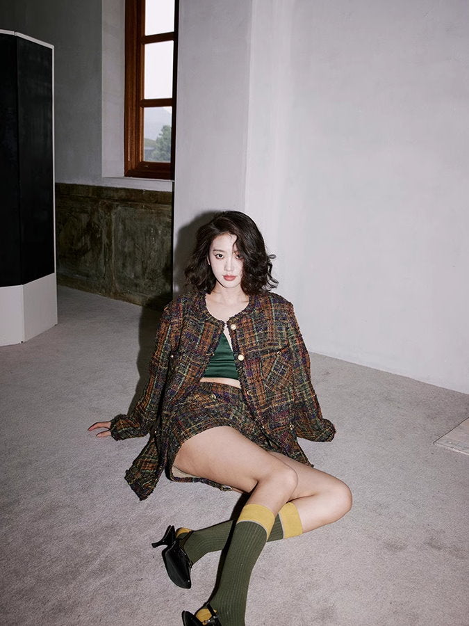 Check tweed jacket or shorts_BDHL4930