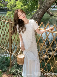 Fishtail Fringe Long Dress_BDHL6192