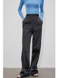 Wide roll-up straight pants_BDHL5062