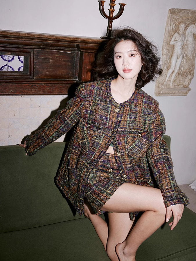 Check tweed jacket or shorts_BDHL4930