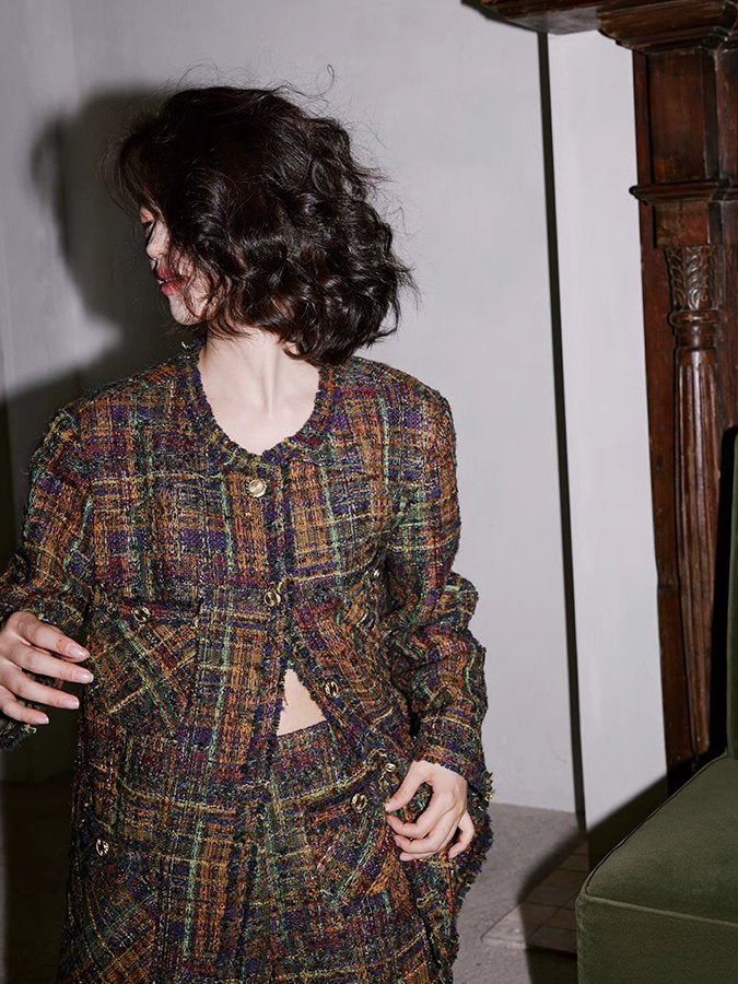 Check tweed jacket or shorts_BDHL4930