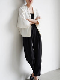 Slacks Tucked ankle pants_BDHL4790