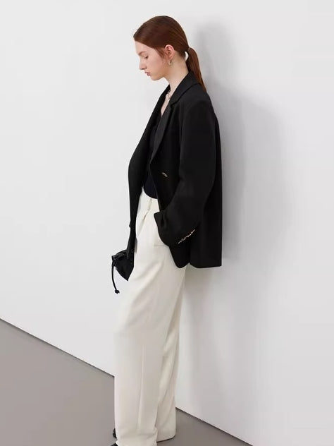 Gold Button Casual Suit Jacket_BDHL7144