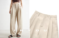 High Waist Tucked Straight Pants_BDHL6952