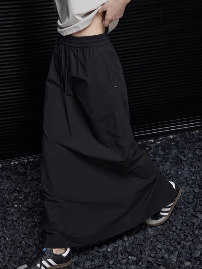 Back slit maxi-length skirt_BDHL4853