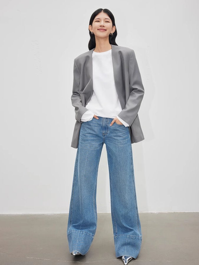 Round Neck Long Sleeve Shirt_BDHL4915