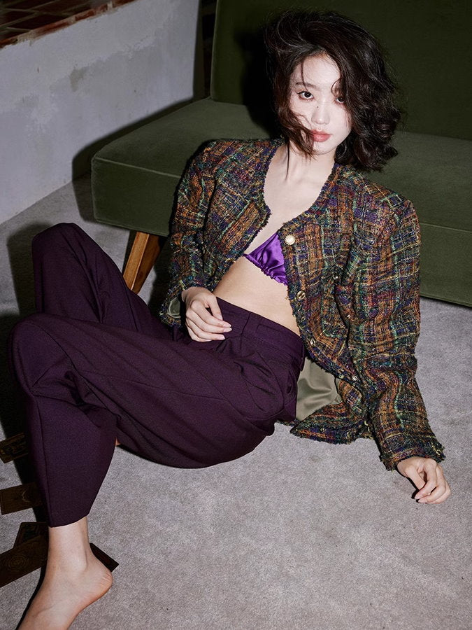 Check tweed jacket or shorts_BDHL4930