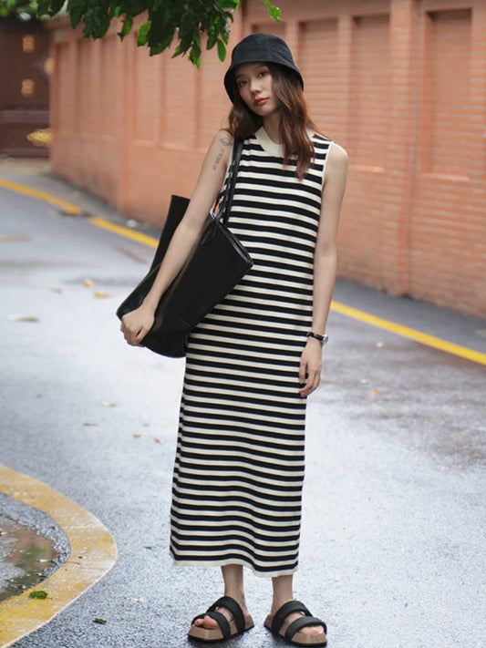 Sleeveless Striped Dress_BDHL4823