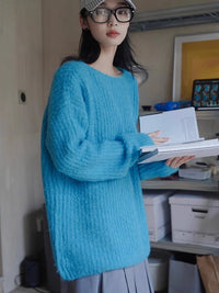 Mohair rib knit sweater_BDHL4993