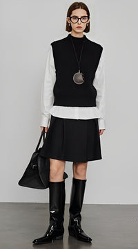 Half-Turtleneck Vest or Cardigan_BDHL6441