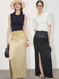 Waist Side Slit Tight Skirt_BDHL4799