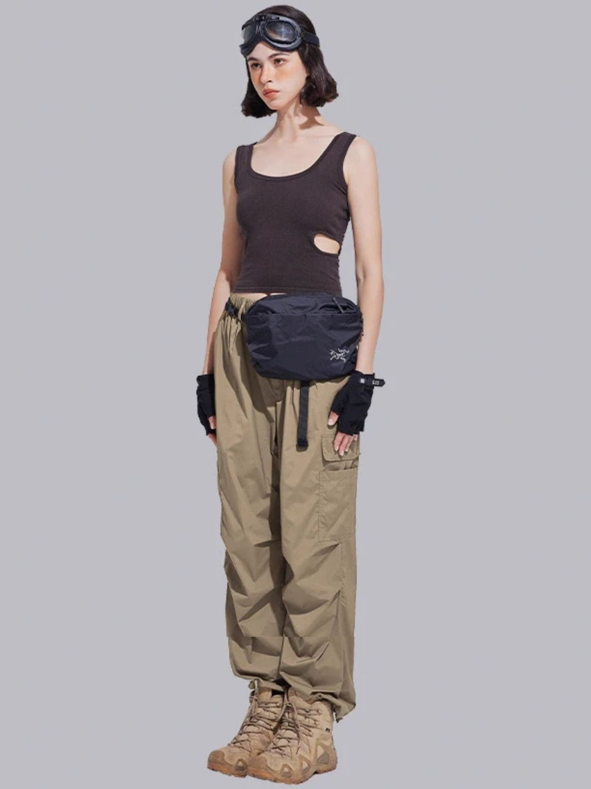 High Waist Loose Cargo Pants_BDHL6307