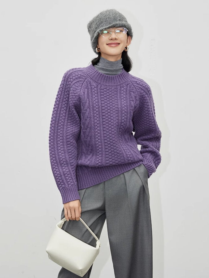 Cable knit sweater_BDHL5105
