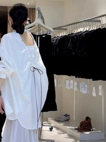 Back Gathered Design Shirt_BDHL7563