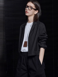 Notched lapel short jacket_BDHL4705