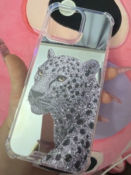 Leopard Print Mirror for iphone Case_BDHL7882