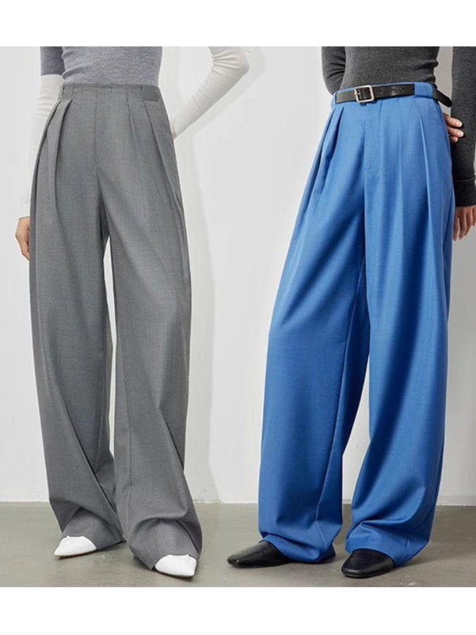 Double tuck pleated pants_BDHL5112