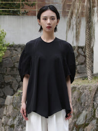 Lantern Sleeve Loose T-Shirt_BDHL4590