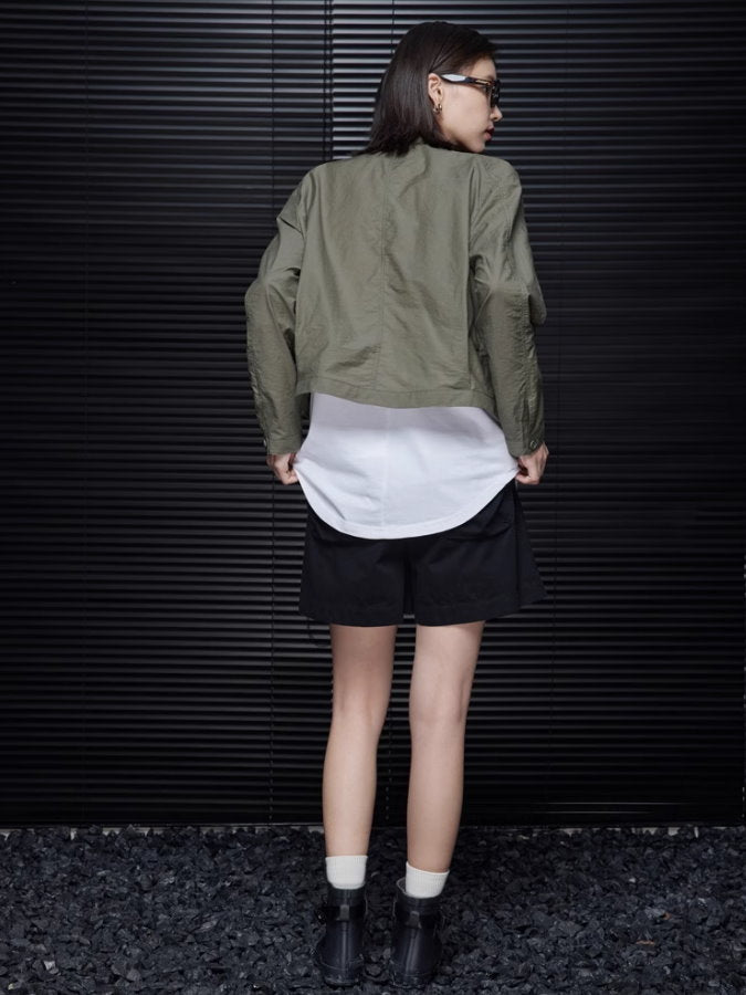 Notched lapel short jacket_BDHL4705