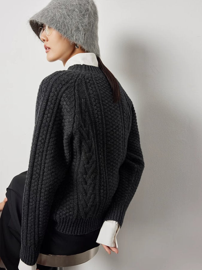 Cable knit sweater_BDHL5105