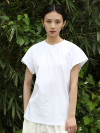 Simple loose short sleeve T-shirt_BDHL4593