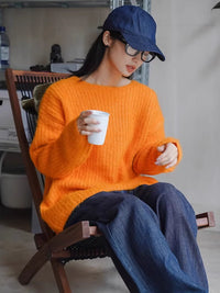 Mohair rib knit sweater_BDHL4993