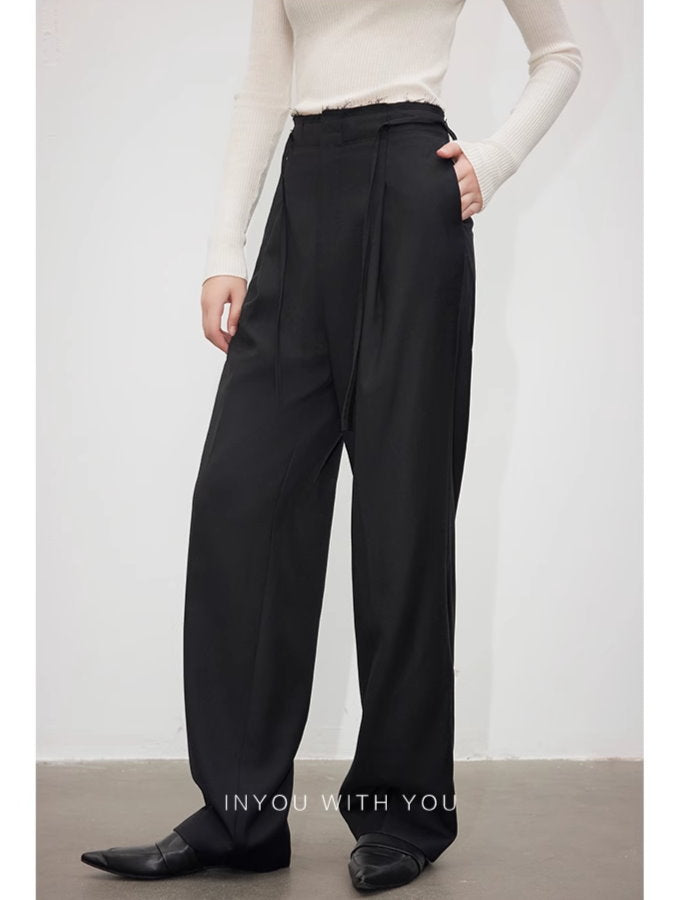 Cutaway Waist Wide Leg Pants_BDHL4907