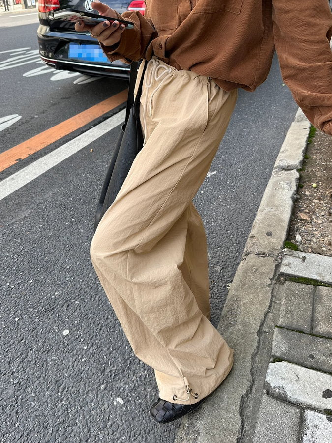 Drawstring nylon pants_BDHL4984