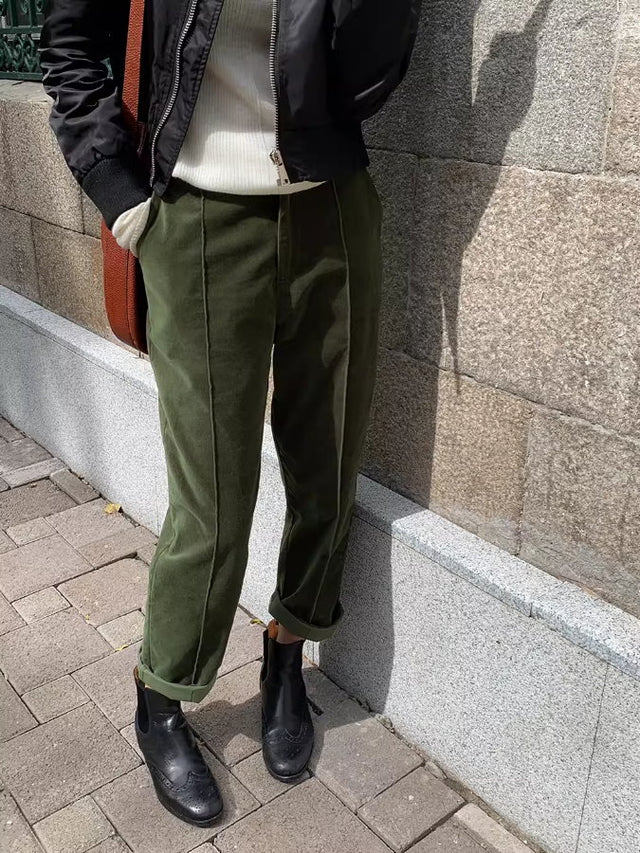 Corduroy cigarette pants_BDHL5129