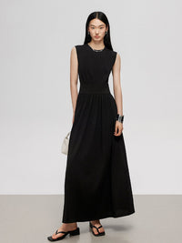 Waist-Switching Sleeveless Dress_BDHL4651