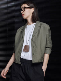 Notched lapel short jacket_BDHL4705