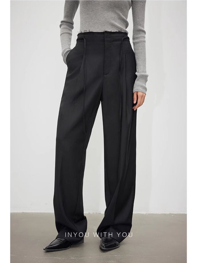 Cutaway Waist Wide Leg Pants_BDHL4907