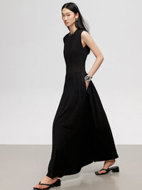 Waist-Switching Sleeveless Dress_BDHL4651