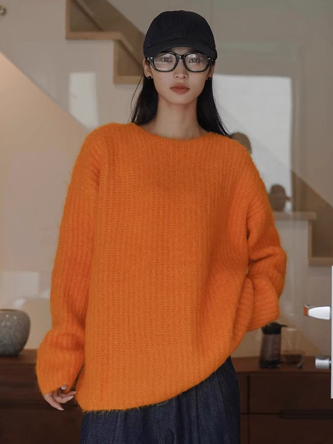 Mohair rib knit sweater_BDHL4993